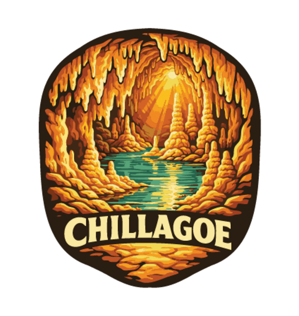 Chillagoe illustrated travel patch design featuring limestone formations and tropical bushland.