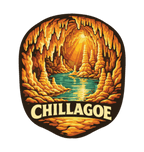Chillagoe illustrated travel patch design featuring limestone formations and tropical bushland.