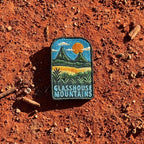 Glass House Mountains embroidered travel patch with the distinctive Glass House Mountains.