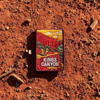 Kings Canyon (Watarrka) embroidered travel patch with red sandstone canyon walls and trees in Watarrka National Park.